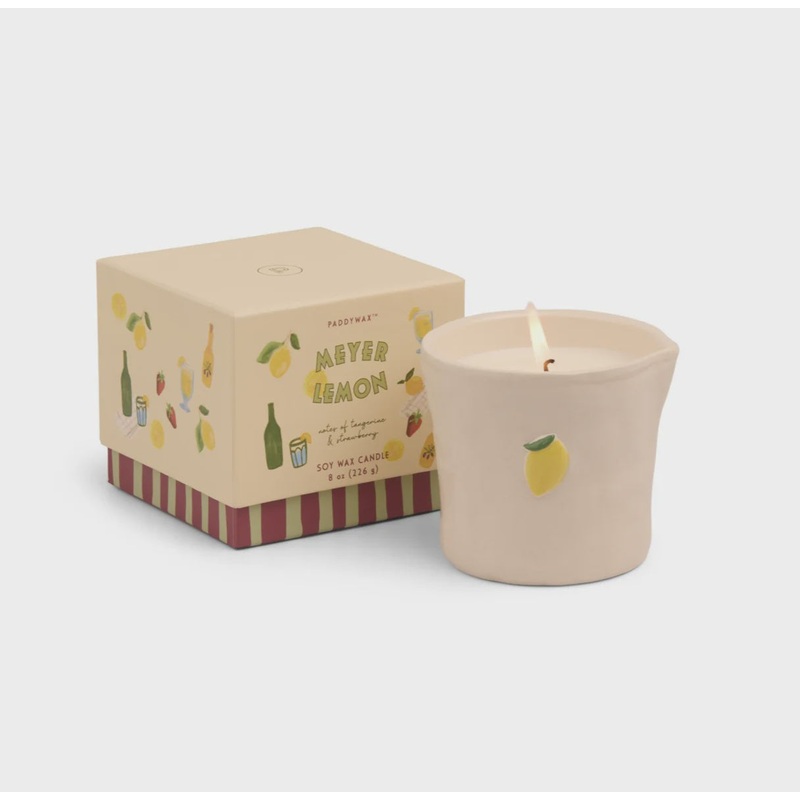 Bistro Ceramic Candle Meyer Lemon - Tangerine & Strawberry