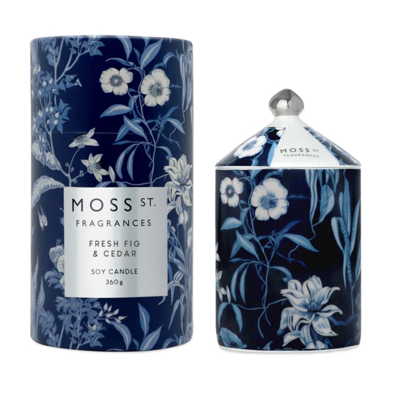 Ceramic Large Candle 360g - Fresh Fig & Cedar