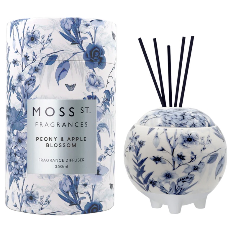 Ceramic Large Diffuser 350ml - Peony & Apple Blossom