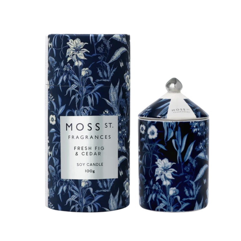 Ceramic Mini Candle 100g - Fresh Fig & Cedar