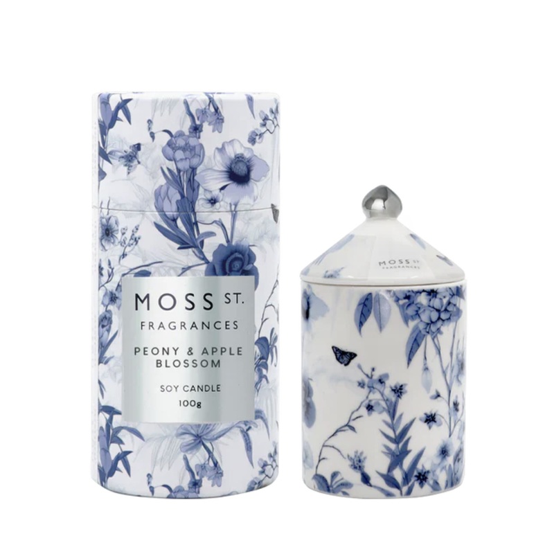 Ceramic Mini Candle 100g - Peony & Apple Blossom