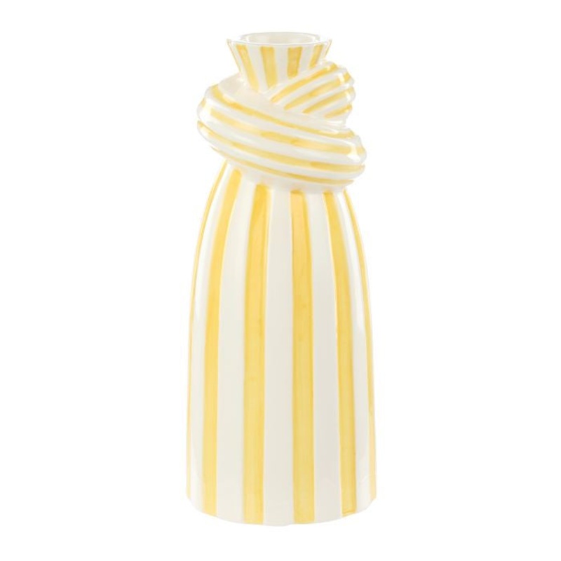 Twist Stripe Vase Yellow