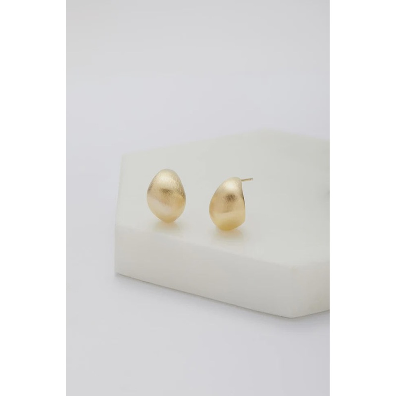 Ally Brushed Earring - Gold (6896)