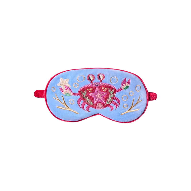 Lavender Eye Mask - Seafaring Crab - Cornflower
