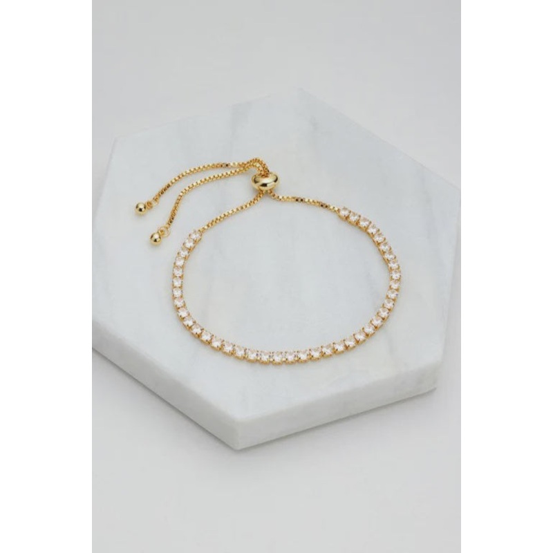 Nikki Tennis Bracelet - Gold (6664)