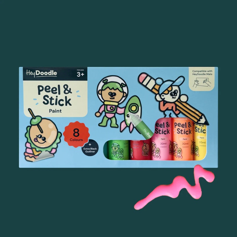 Peel & Stick Glitter Paint - Easy Peel and Stickable Colours