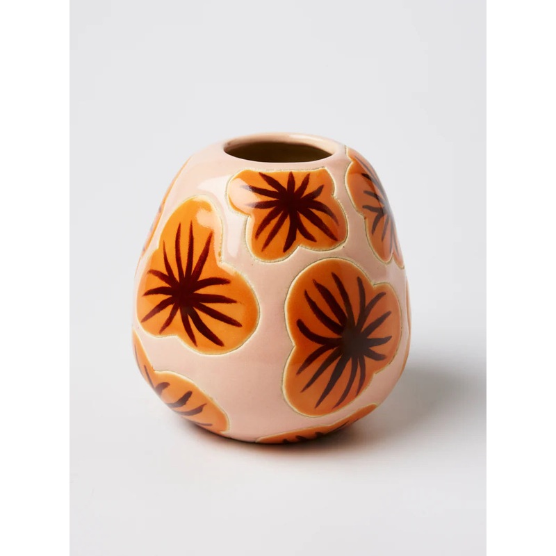 Pollen Burnt Hibiscus Vase
