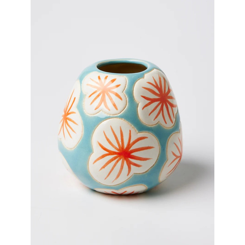 Pollen White Hibiscus Vase