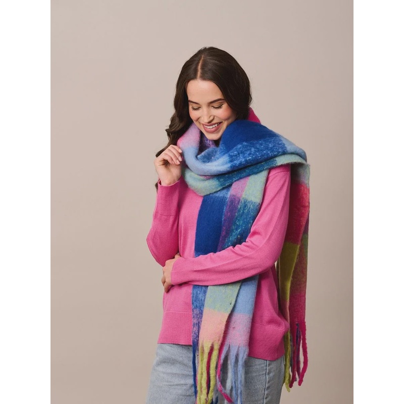 Navy & Pink Saint Martin Scarf