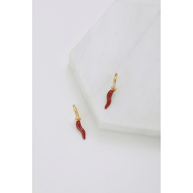 Red Chilli Earring - Gold (7235)