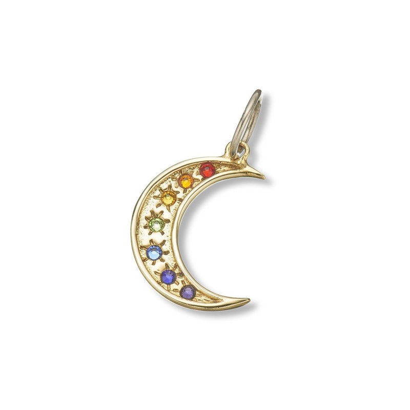 Swarovski Crystals Chakra Moon Charm