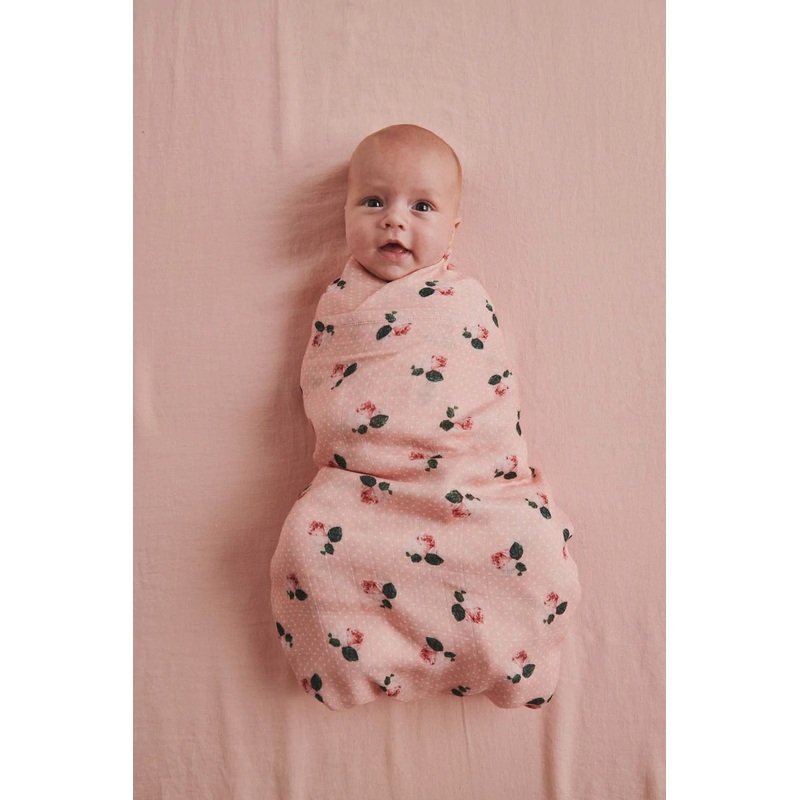 Polkadot Rose Bamboo Swaddle One Size