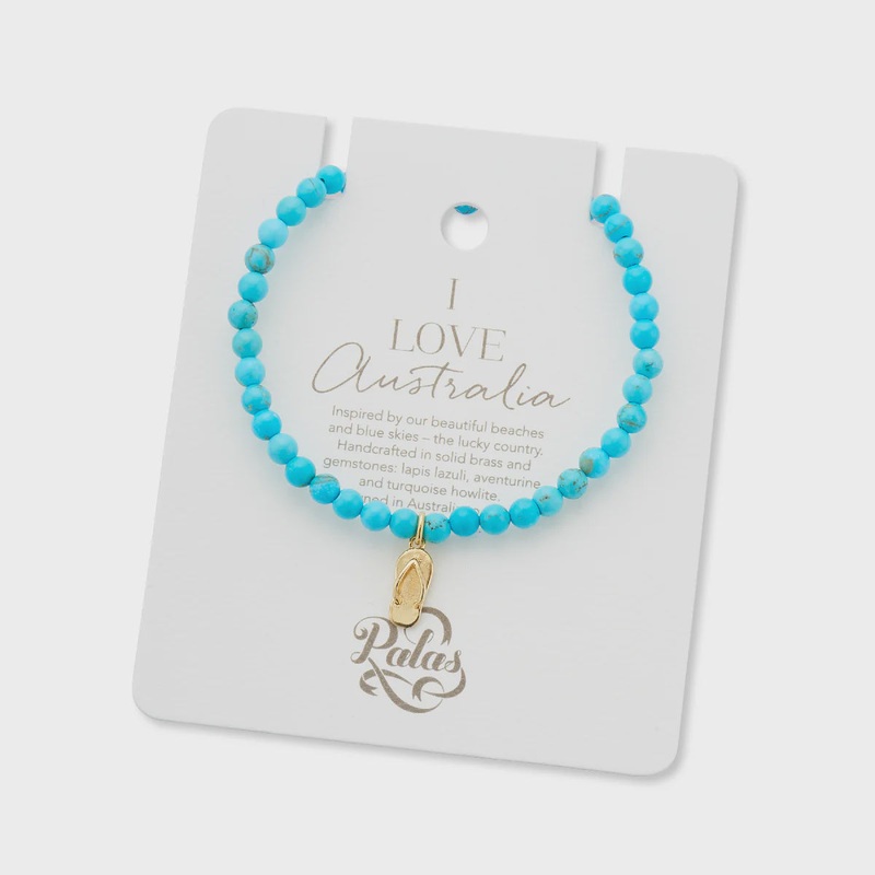Thong charm turquoise howlite bracelet Sale price