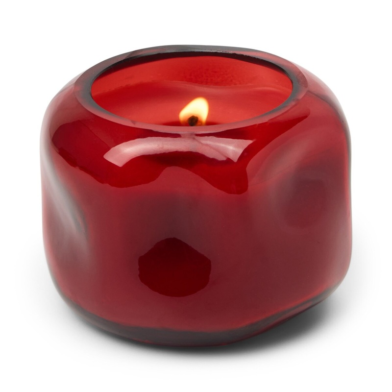 Basalt Organic Shape Tinted Glass Candle  5oz