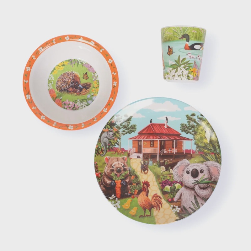 Childrens Melamine Set Garden Giggles