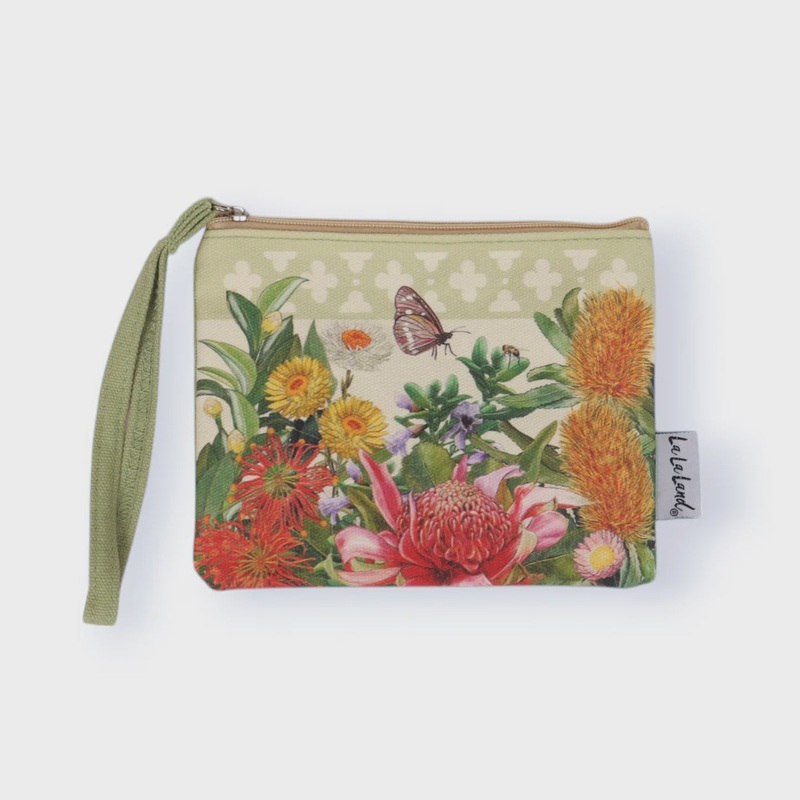 Coin Purse Botanical Blooms Flowers