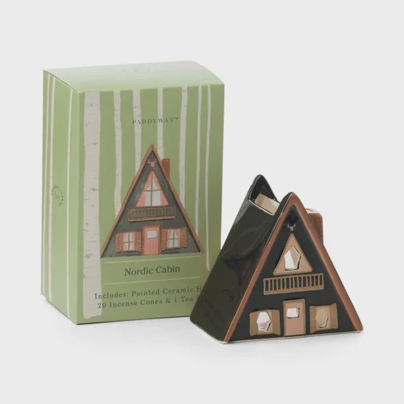 No. 01 Nordic Cabin Style Incense & Tea Light Holder (1 Tea Light & 20 Incense Cones)