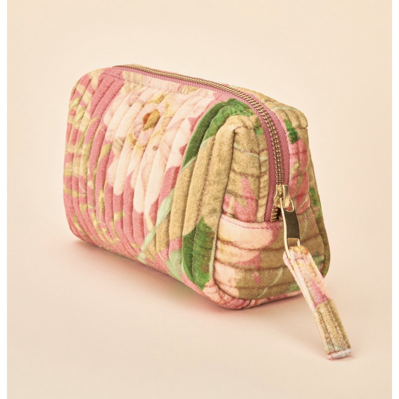 Quilted Vanity Bag - Delicate Tropical - Candy