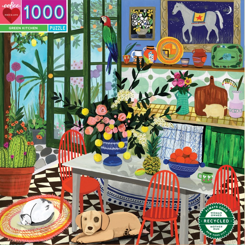 1000 Pc Puzzle  Green Kitchen