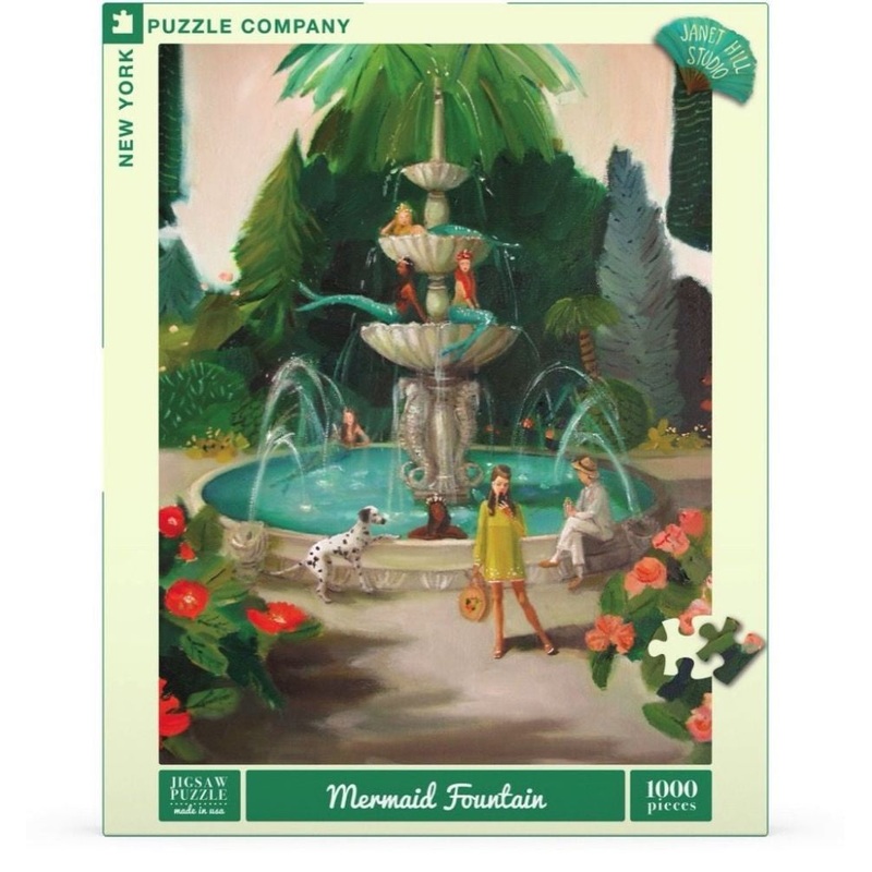 NYPC Janet Hill 1000Pc Puzzle  Mermaid Fountain