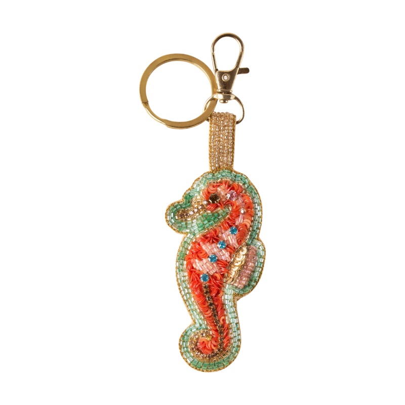 Beaded Keyring - Sparkling Seahorse