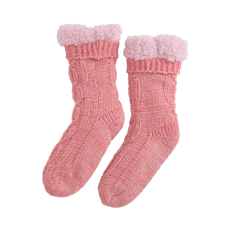 Chenille Lounge Sherpa Socks