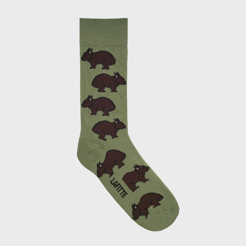 Wombat Socks  Palm Green
