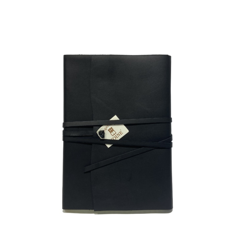 Wrap Leather Journal Medioevalis Black Large