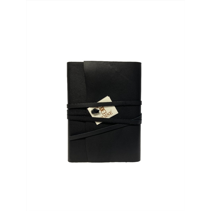 Wrap Leather Journal Medioevalis Black Medium