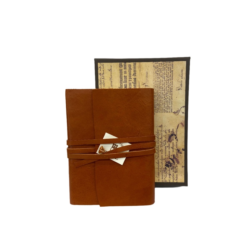 Wrap Leather Journal Medioevalis - Cognac Large 17 * 25cm
