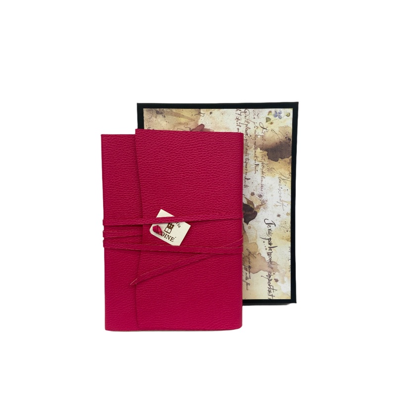 Wrap Leather Journal Medioevalis Large Fucsia