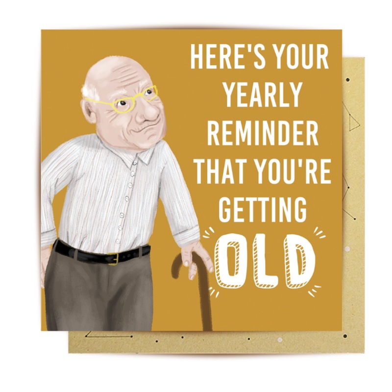 Card Getting Old Man