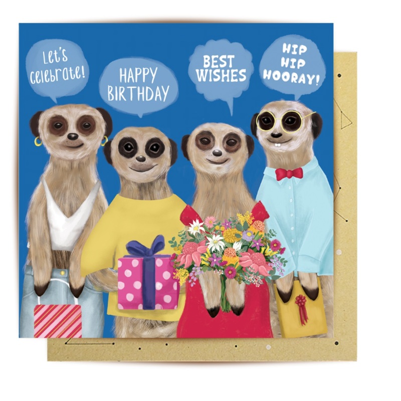 Card Meerkats Celebration