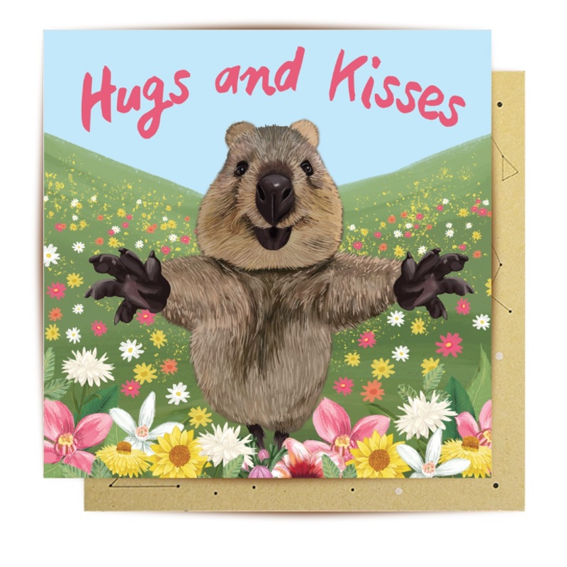 Card Quokka Hugs And Kisses