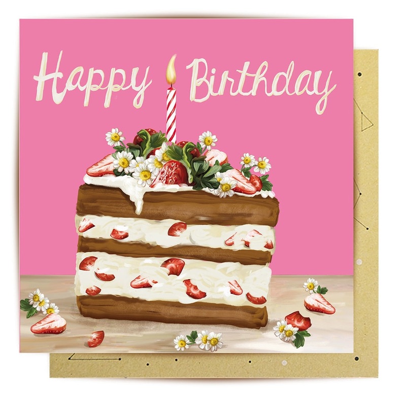 Card - Strawberry Cake