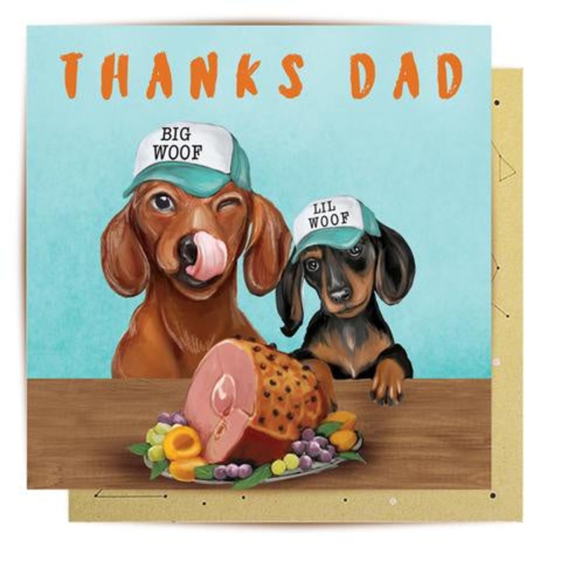 Card - Thanks Dad Daschunds