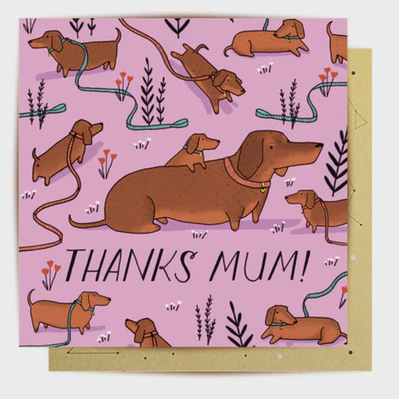 Greeting Card Dachshund Mum