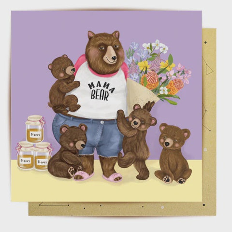 Greeting Card Mama Bear And