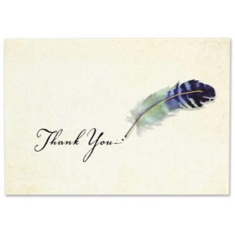 NOTE CARD - WATERCOLOUR QUILL