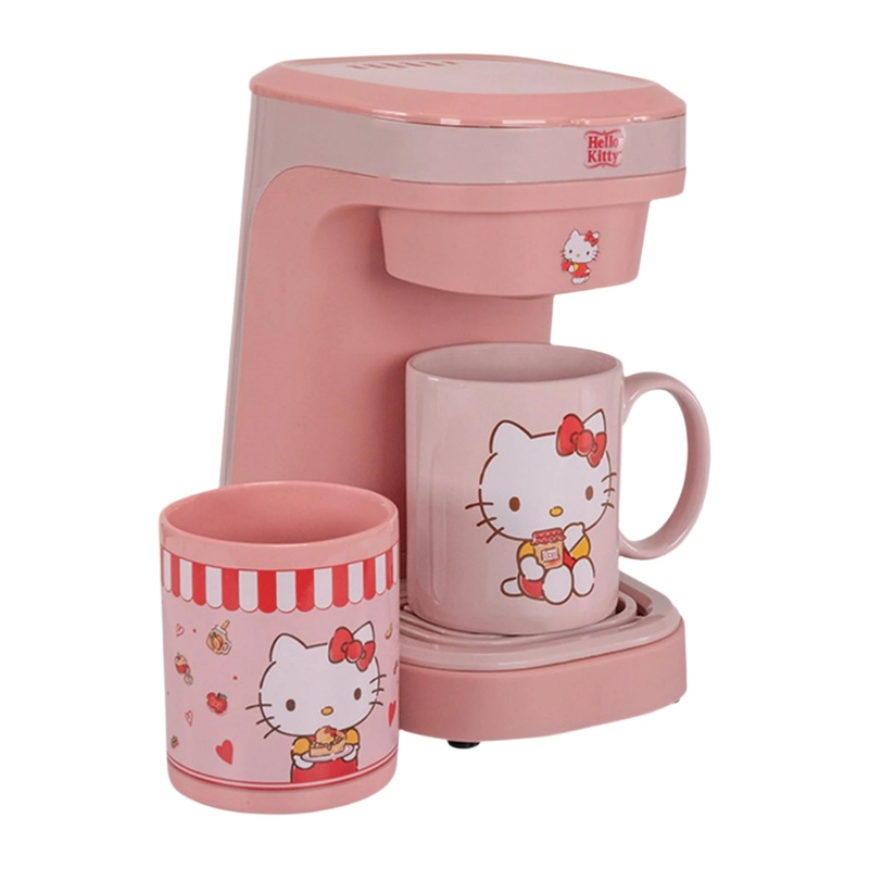 Hello Kitty Single Cup Coffee Maker 3-Piece Gift Set