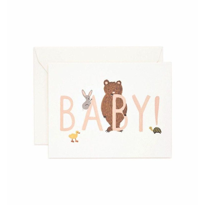 Rifle Paper Co - Single Card - Baby! (Peach)