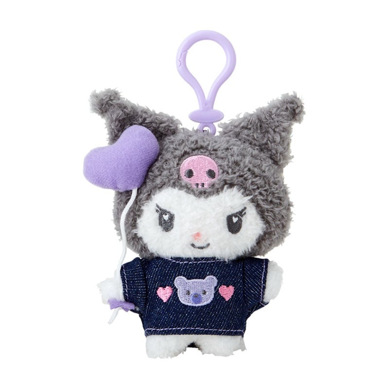 Kuromi Keychain Mascot Clip (Denim Patch Series)
