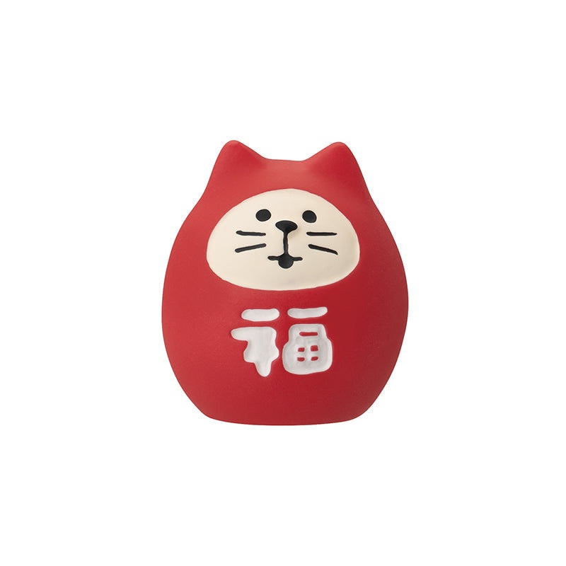 Decole Concombre - Mamefuku Mascot - Lucky Cat Daruma (Small)