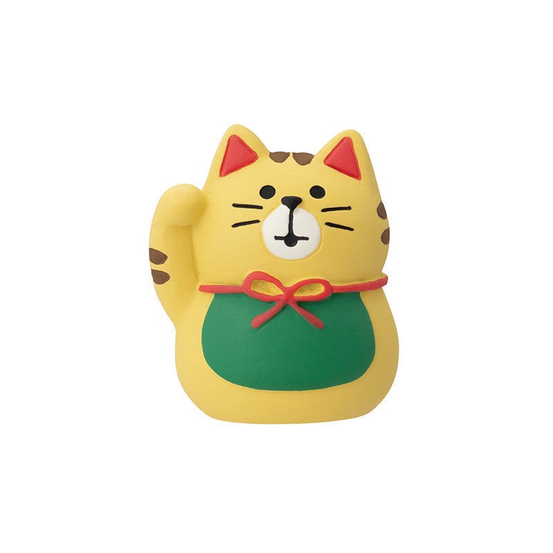 Decole Concombre - Mamefuku Mascot - Lucky Cat Tabby Yellow (Small)