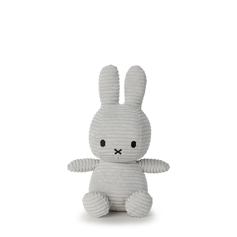 Miffy & Friends Miffy (ECO) Corduroy Soft Grey 23cm