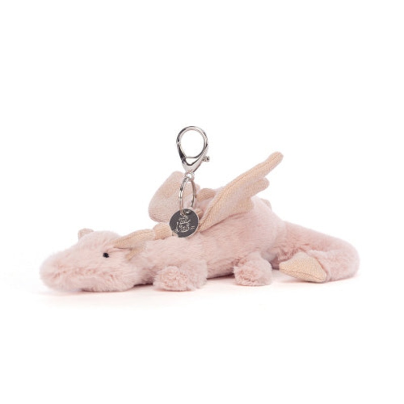 Jellycat Bag Charm Rose Dragon