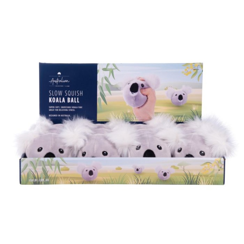 The Australian Collection Slow Squish Ball Koala Grey 9cm
