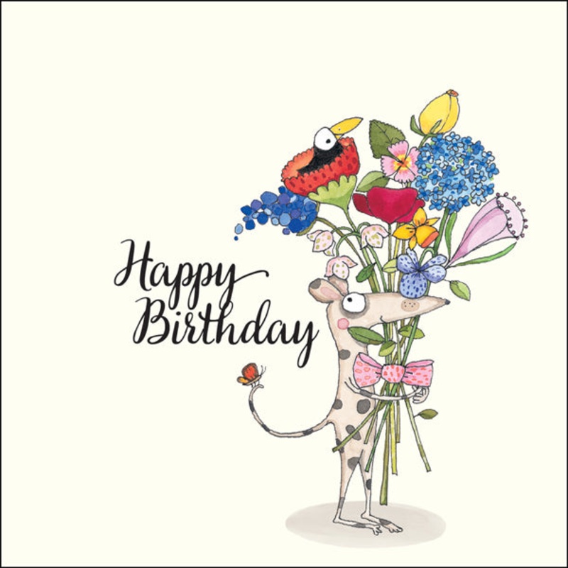 Affirmations - Twigseeds Birthday Card - Bunch of flowers - K47