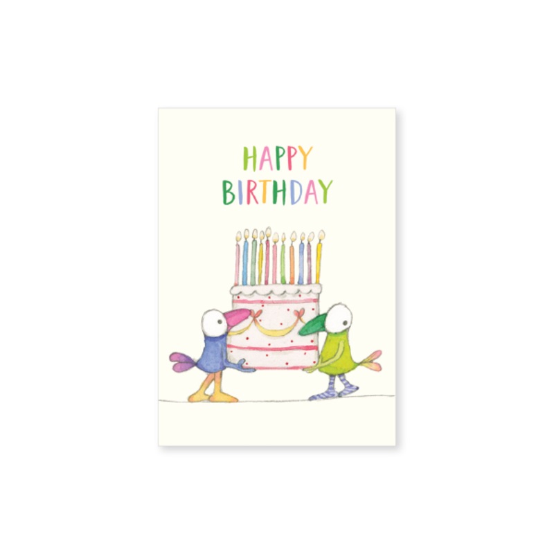 Affirmations - Twigseeds Mini Birthday Card - Cake - T345
