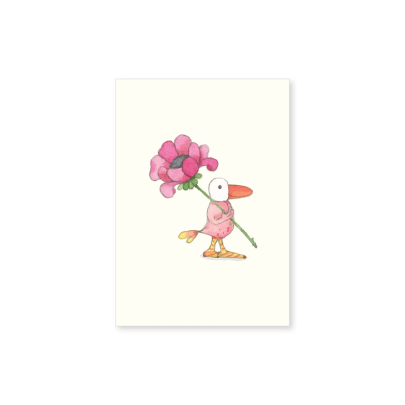 Affirmations - Twigseeds Mini Card - Bird with Flower - T341